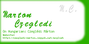 marton czegledi business card